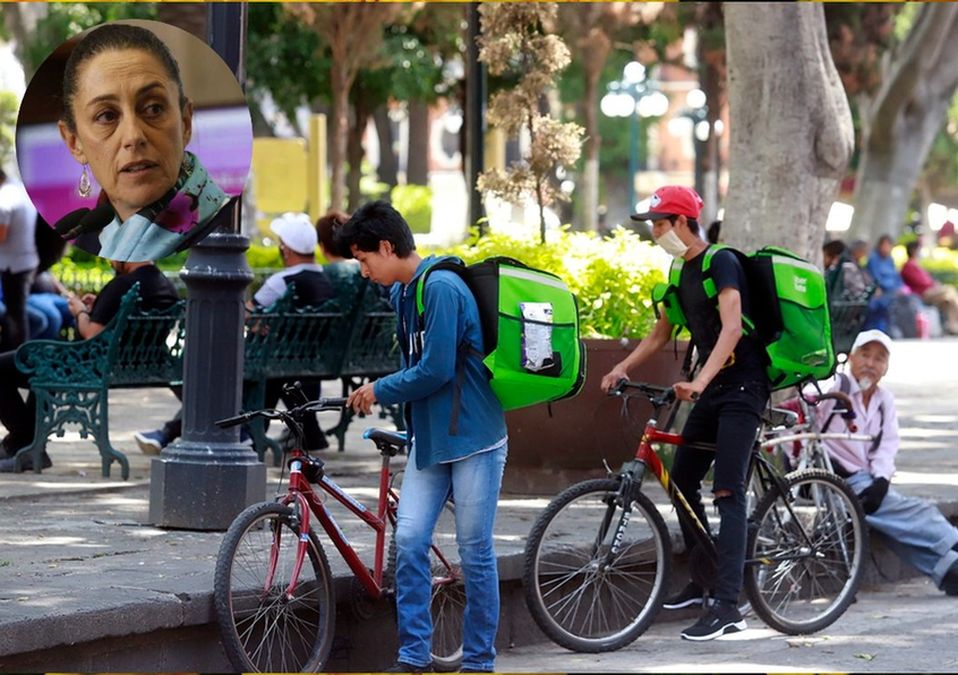 Repartidores de aplicaciones de entrega / Agencia Enfoque.
