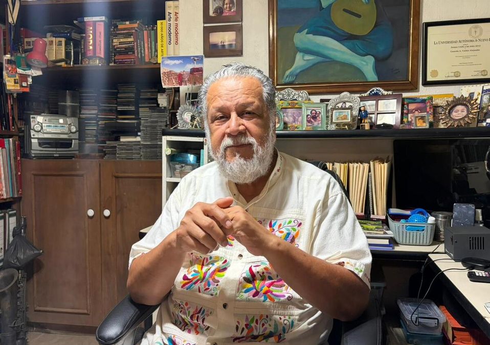 Gerardo Valdez, un referente del arte en Nuevo León. / Grecia Ramírez