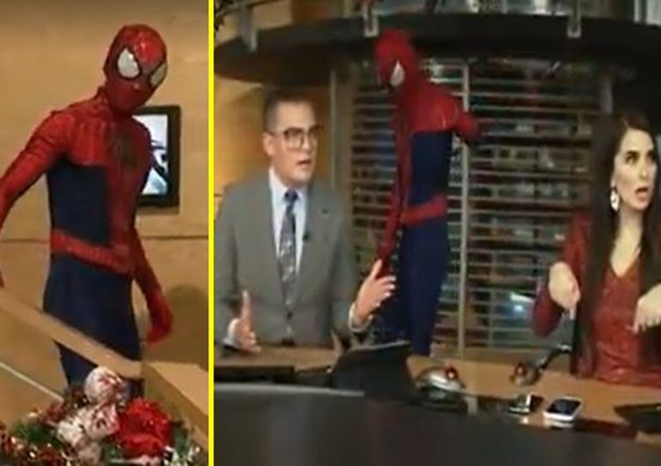 El Spider-Man lagunero llega al Telediario Matutino con Ángel Carrillo