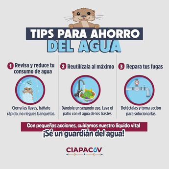 Recomendaciones para ahorro de agua en el hogar. | Ciapacov