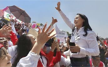 Alejandra Del Moral en campaña por el Estado de México / Twitter: @AlejandraDMV.