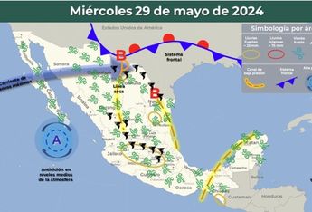 Clima en México miércoles 29 de mayo