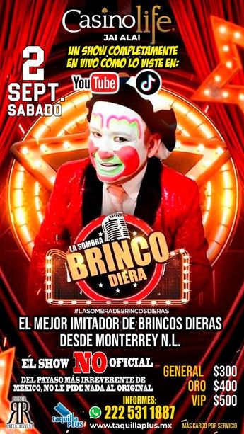 Show de Brinco Diera imitador | Cortesía redes sociales