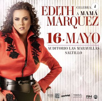 El Auditorio Las Maravillas será sede de la presentación de Edith Márquez en Saltillo este 2026.