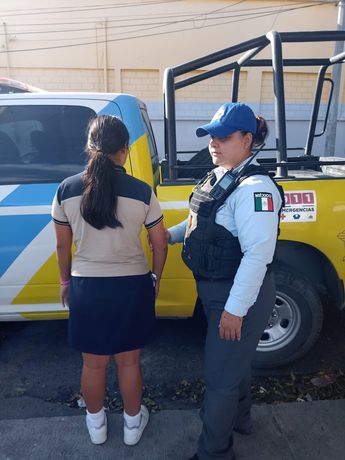 Menor localizada por la Policía de Monterrey. | Cortesía