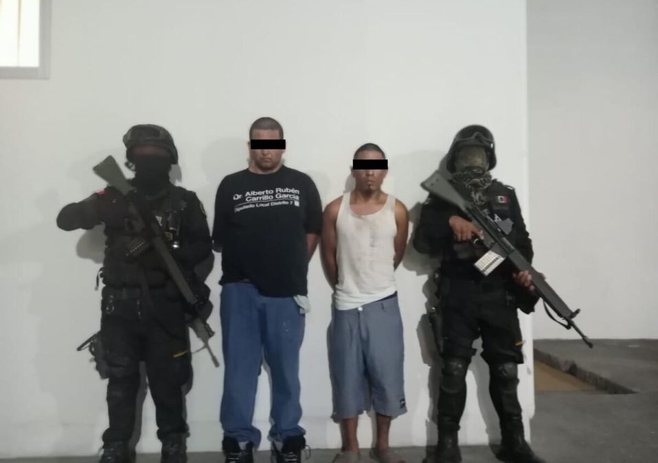 La detención la llevaron a cabo elementos de Fuerza Civil. | Cortesía