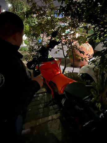 Moto recuperada por elementos de la SSP