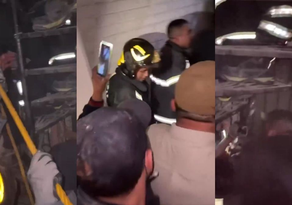 Hombre es rescatado tras intentar huir en la alcaldía Venustiano Carranza / X @Bomberos_CDMX