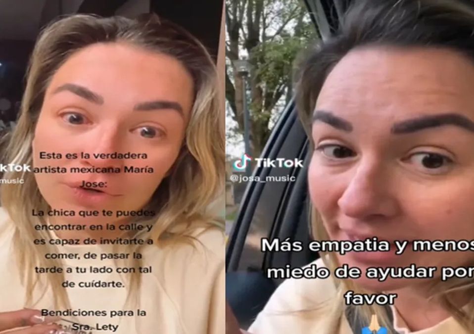 María José ayuda a una abuelita con demencia senil a llegar a su casa y conmueve a usuarios