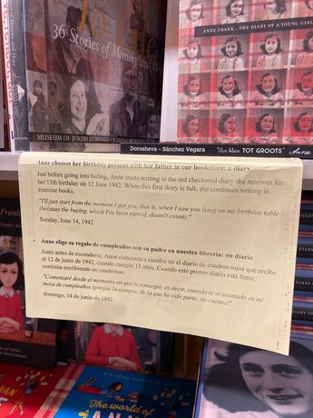 Cartel recordando el día que Ana Frank recibió su diario. | Carlos Ortega