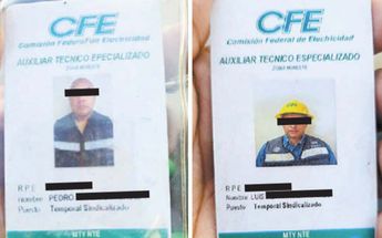 Identificaciones falsas de la Comisión Federal de Electricidad. | Especial