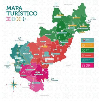 Mapa Pueblos Mágicos de Querétaro. | Querétaro travel