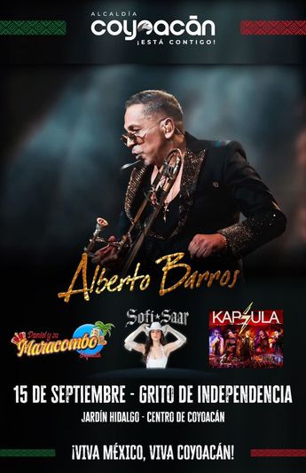 Alberto Barros interpretará sus mejores éxitos en la alcaldía Coyoacán | X @alcaldíaCoyoacán