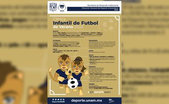 Clínica Infantil de Futbol de Verano / Twitter: @DeporteUNAM