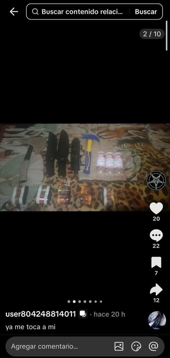 Armas que agresores de Secundaria 13 utilizaron en el ataque