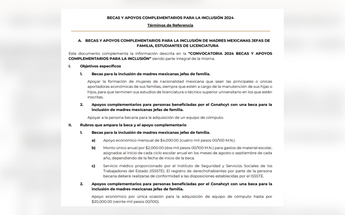 Convocatoria 2024: Apoyo a madres de familia CONACYT.