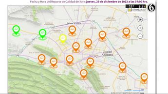 Calidad del aire en NL hoy jueves 29 de diciembre