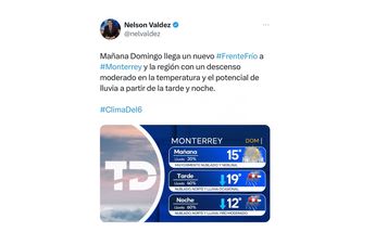 Frente frío 12 Monterrey