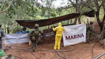 La Marina en coordinación con autoridades federales neutralizaron el laboratorio de sustancias ilícitas en Arteaga Michoacán. | Secretaría de Marina