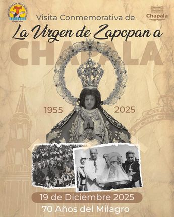 El histórico milagro generó una profunda devoción del pueblo de Chapala hacia la Virgen de Zapopan. | Gobierno de Chapala