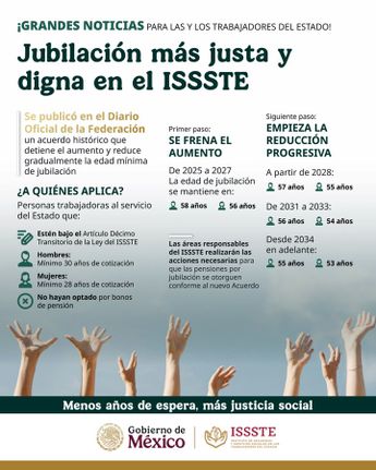 ISSSTE emitió el nuevo esquema de jubilación | X @ISSSTE_mx
