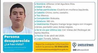 Ficha de búsqueda de Uriel Aguilar. | Cortesía
