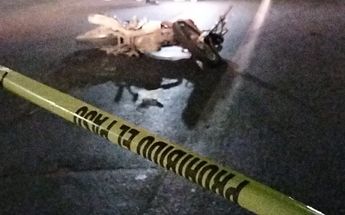 Así quedó la motocicleta del joven fallecido / Vicente Torres Alfaro