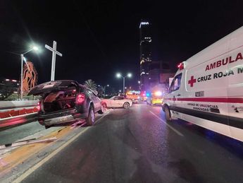 Accidente vial sobre la avenida Constitución. | Leyda Estrada