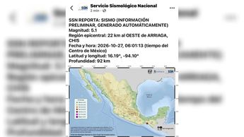 Autoridades del Gobierno de Chiapas activaron protocolos de revisión; reportan saldo blanco