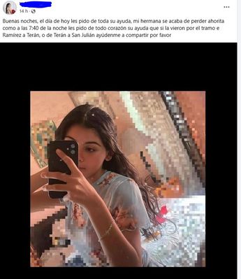 La hermana de Naily Monserrath ha solicitado apoyo en redes sociales para localizarla. | Especial