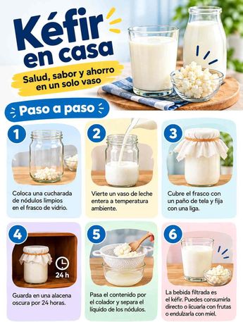 Receta para preparar kéfir casero