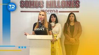 Presidenta de Morena en Jalisco, Erika Pérez, durante conferencia de prensa | Telediario