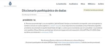 La RAE establece que el término correcto es 'presidenta' al dirigirse a Sheinbaum. | Especial