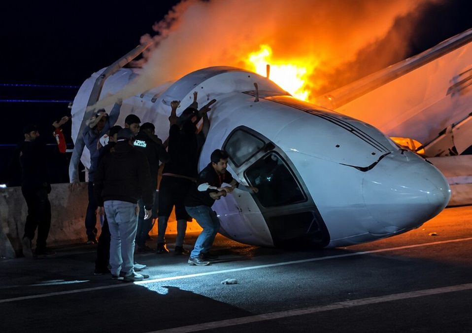 Choque aéreo en Laredo, Texas. / Cortesía