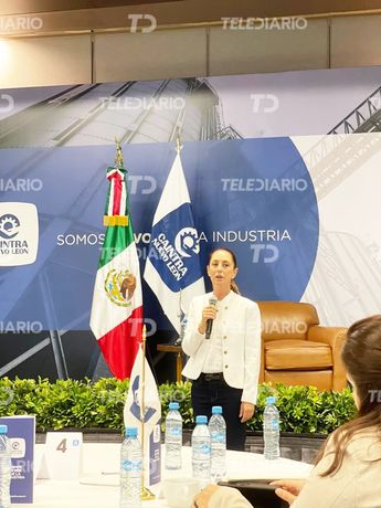 Sheinbaum Pardo acudió a una encuentro con empresarios de Nuevo León. | Kevin Recio