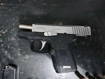 Arma de fuego decomisada al detenido en Guadalupe. | Cortesía