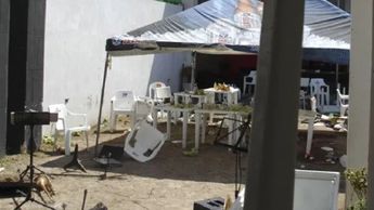 En la quinta que se encuentra ubicada en el ejido Plan de San Luis y donde se festejaba un cumpleaños fueron asegurados 116 casquillos.