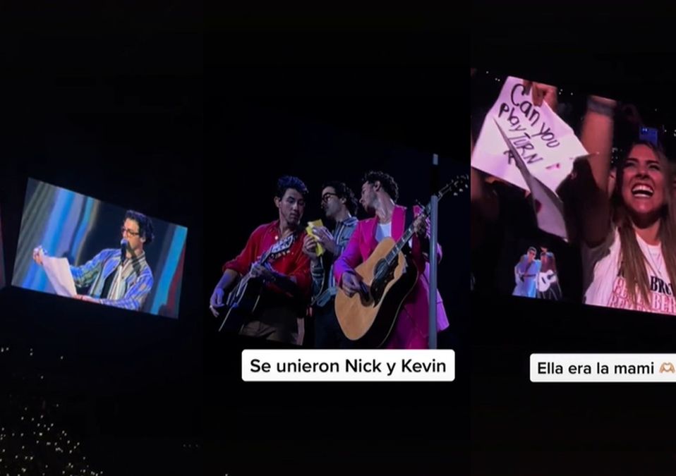 Jonas Brothers ayudan a fan a revelar sexo de bebé en concierto en Monterrey
