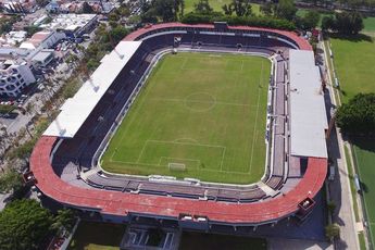 Vista aérea del Estadio 3 de Marzo. | Foto: Estadios FC vía Facebook.