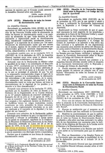Resolución 3379 de las Naciones Unidas. | Cortesía