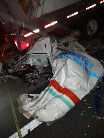 La ambulancia aparentemente circulaba a exceso de velocidad. | Cortesía