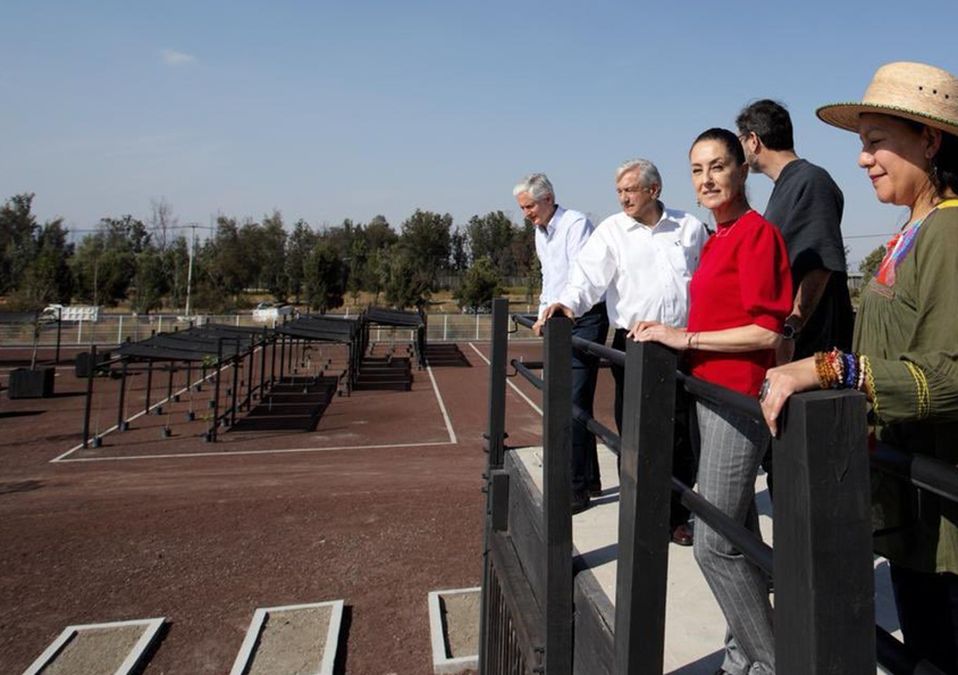 Sheinbaum, AMLO, del Mazo y María Luisa Albores / Twitter: @Claudiashein