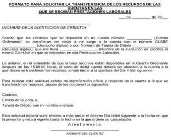 Formato de portabilidad de nómina