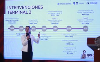 La jefa de gobierno durante la conferencia del presidente López Obrador/ Juan Carlos Bautista