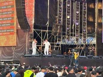Adrián L. Santos con Joaquín Medina en Bandidos Festival / Tadeo Gómez