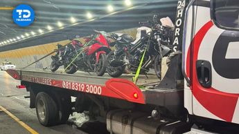 Motos enviadas al corralón tras rodada por celebración de Halloween.