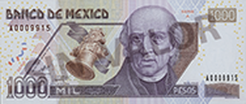 Billete 1000 pesos, familia D1