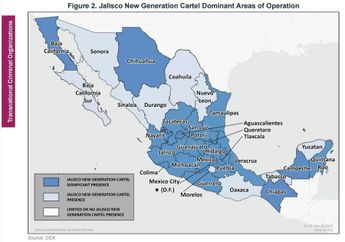La DEA advirtió que el CJNG tiene "presencia significativa" en los estados de Puebla y Tlaxcala / Especial