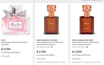 Mercado Libre tiene diferentes marcas de perfumes. | Especial