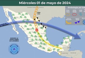 Clima en México para el 1 de mayo